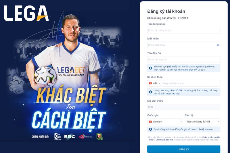 đăng ký lega