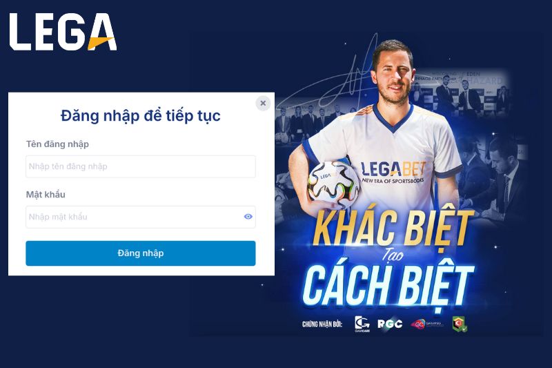 đăng nhập lega